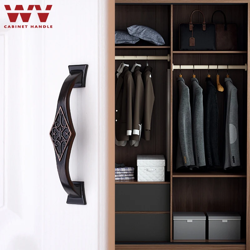 Классические антикварные ручки для шкафов WV латунные из Красной и желтой бронзы