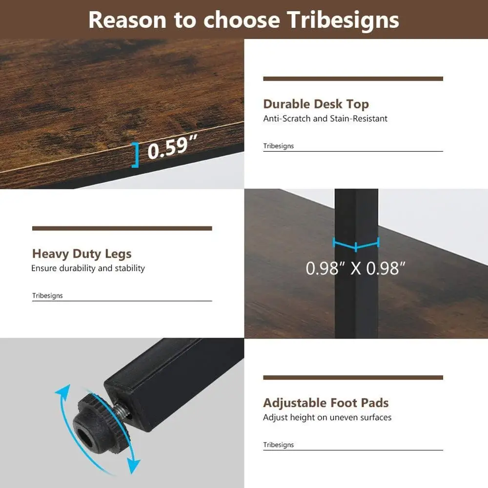 Tribesigns промышленный компьютерный стол с 5 ярусными полками для хранения| |