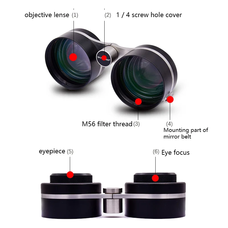 Зеркало-телескоп Sky Rover 2x54 Stargazer 36. Киркоек многослойное покрытие