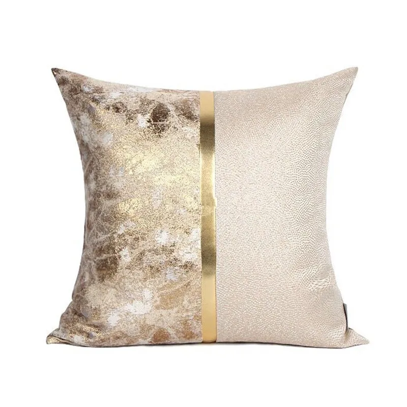 

Luxury Light Gold Cushion Cover 30x50cm/45x45cm Cushion Cover For Outside Garden Chair Housse De Coussin Decorative Pillow Case
