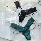 Сексуальные женские стринги, трусики, кружевные Соблазнительные стринги, женское нижнее белье с низкой талией, Эротическое нижнее белье, ажурные трусики