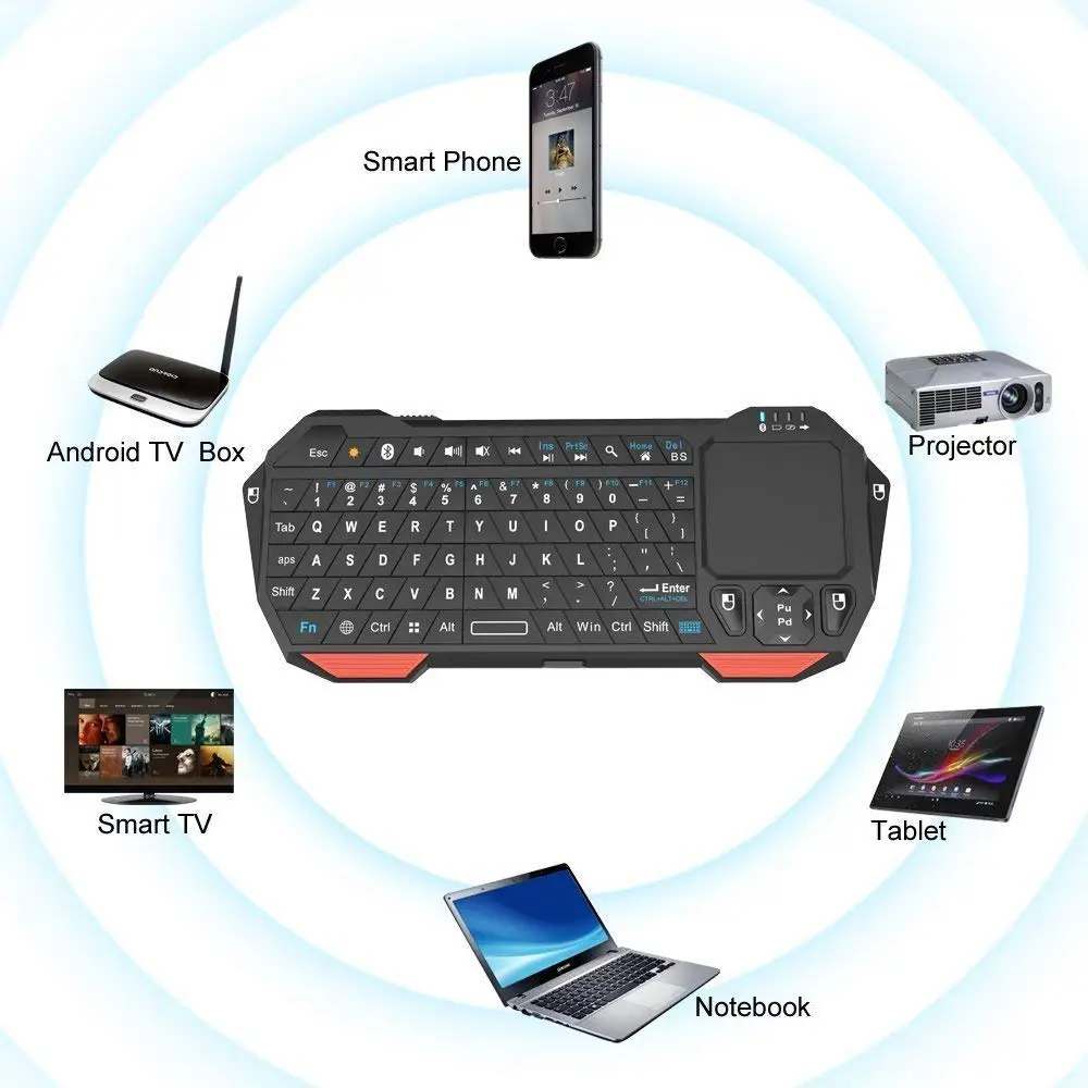 мини клавиатура bluetooth с тачпадо