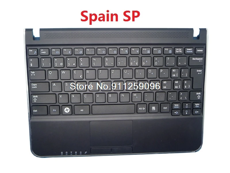 

Laptop Palmrest&Keyboard For Samsung N210 France FR United Kingdom UK Nordic NE Swiss SW Upper Case With Touchpad New