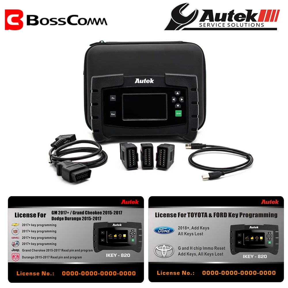 Autek IKEY820 обд 2 Программатор авто 41/5000 полный пакет с лицензиями Toyota и GM OBD2 Программатор ключей инструмент