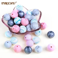 10pcslot 15mm silicone beads bpa free material for diy baby teething beads necklace toy gift food grade baby teether