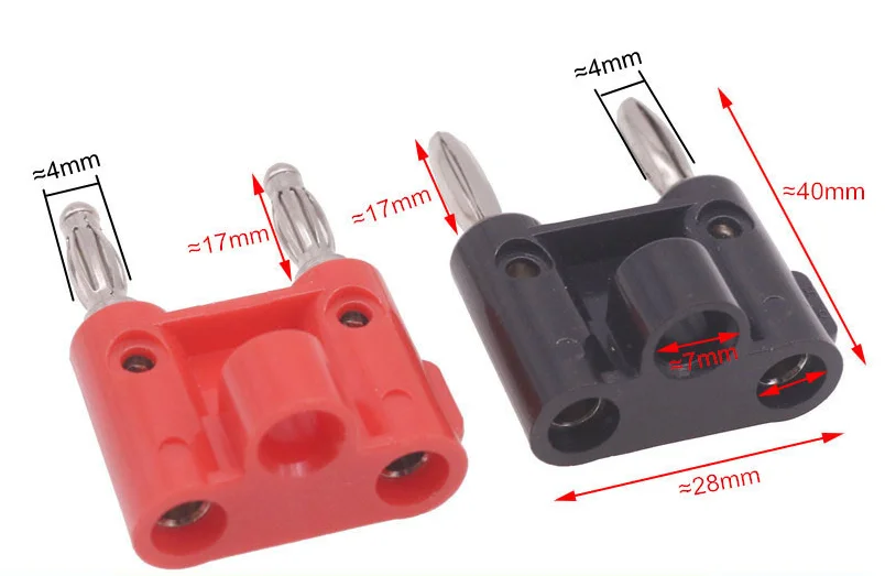 Двухрядный 4 мм разъем типа банан позолоченный переходник для динамика