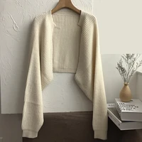 peonfly 2020 cardigan autumn long sleeve short sweater women elegant korean ribbed knitted coat solid ladies soft outwear female