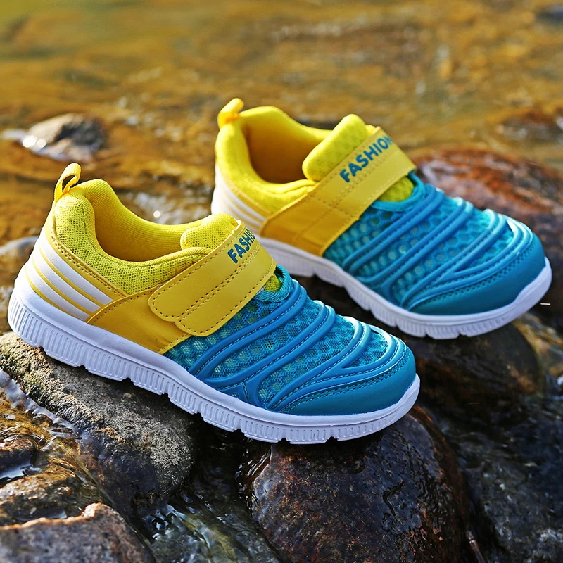 Детские кроссовки для бега спортивная обувь мальчиков двойная сетчатая дышащая