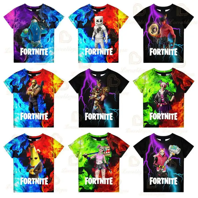 

Short Sleeve Tees Coat Fortnite Battle Royale Hero Victory Crow 3d T-shirt Tees Boys Girls Kids Tshirt Teen Clothes