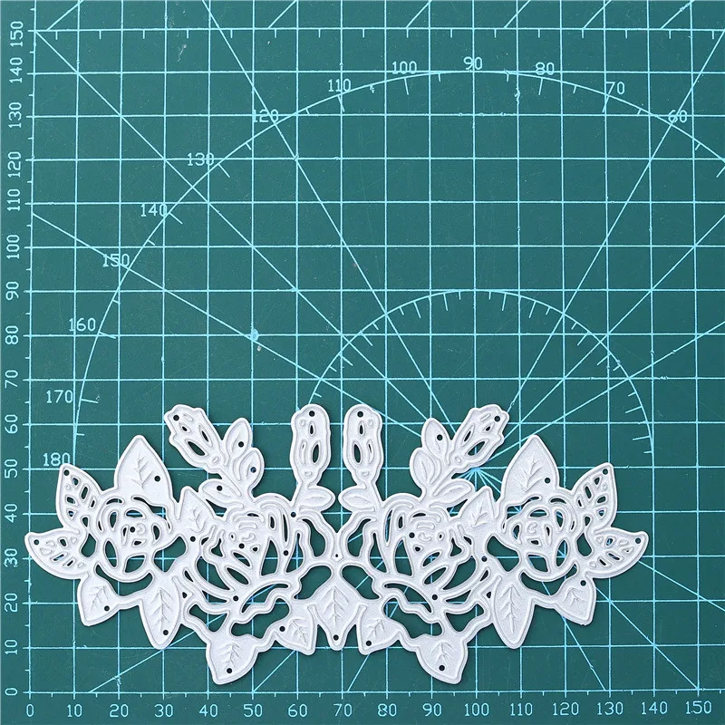 Металлические Вырубные штампы Naifumodo с розовыми краями цветочные трафареты для