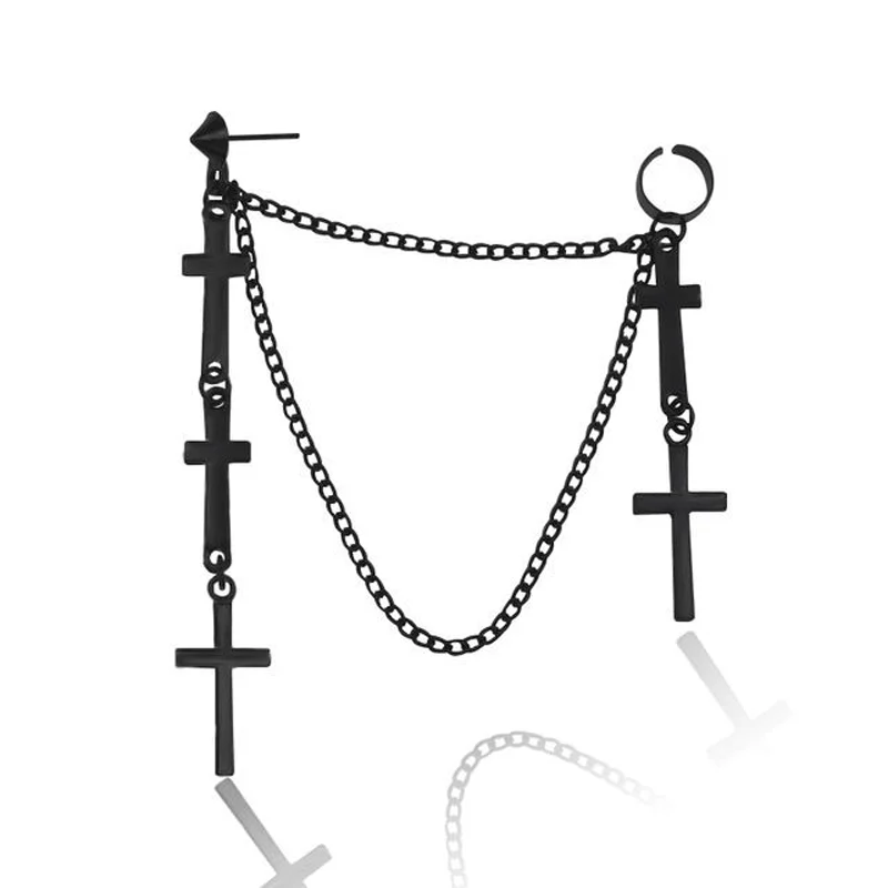 Новое поступление 1 шт. модные ретро серьги с черным крестом очаровательные