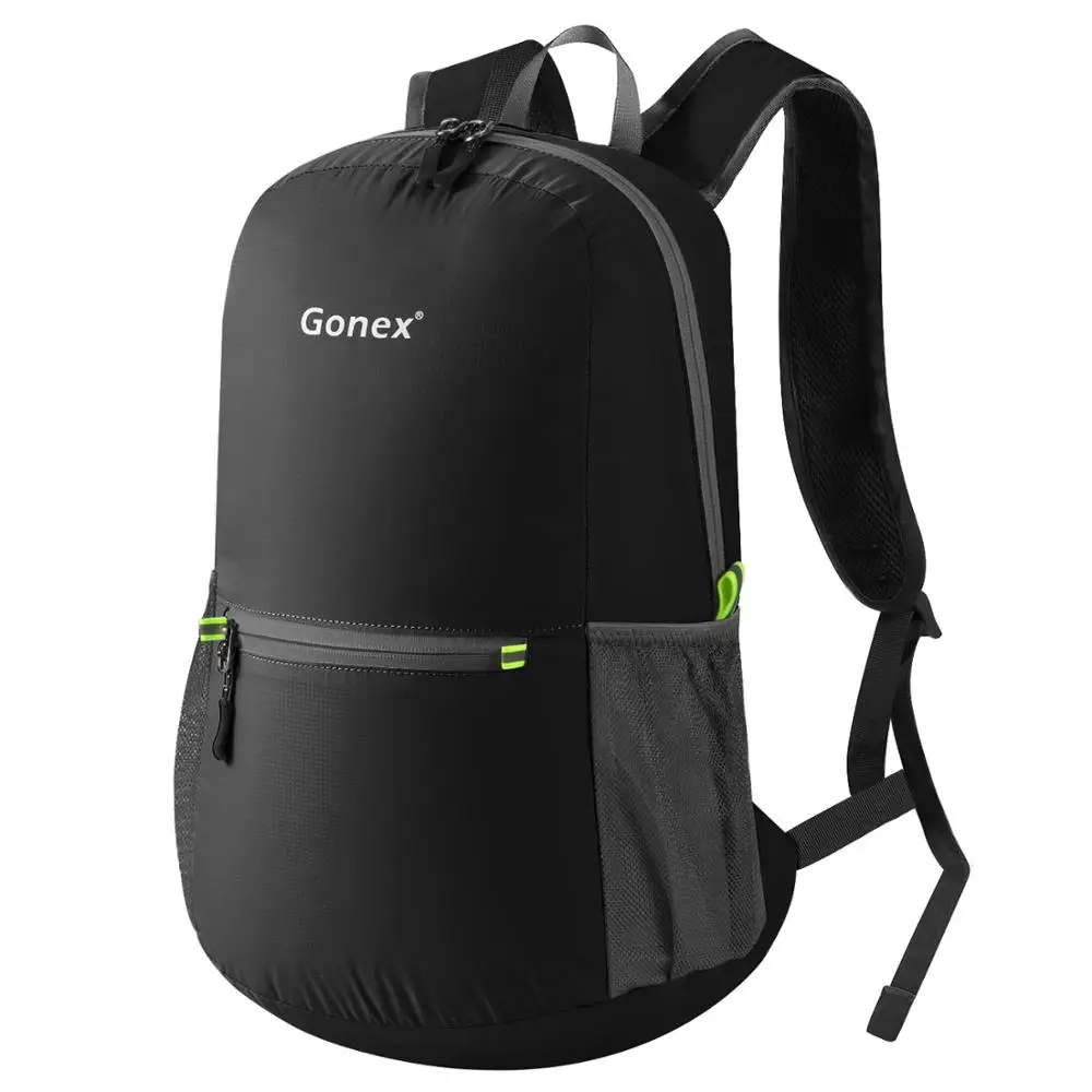Рюкзак Gonex 20L Сверхлегкий складной нейлоновый черный для школы Путешествий