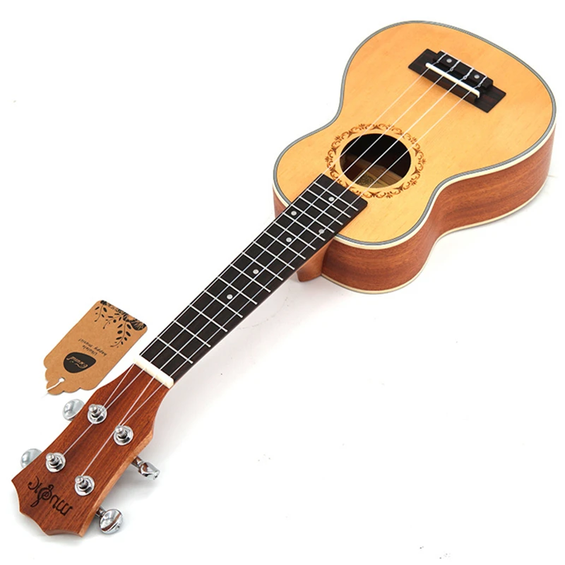 21 Inch Ukulele Rosewood Fretboard 4 Strings Hawaiian Small Guitar Electric with Pickup EQ Ingman Spruce Top panel | Спорт и