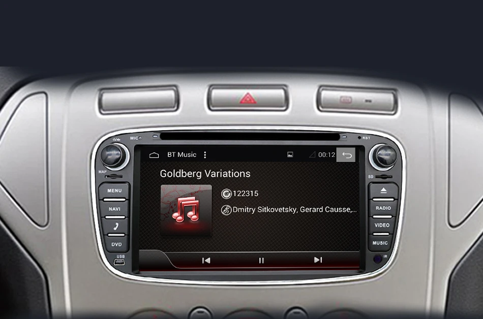 Eunavi 2 din Android 9 автомобильный DVD мультимедийный плеер gps для FORD Focus Mondeo S-MAX C-MAX Galaxy 4G 64G TDA7851 ips авто радио fm