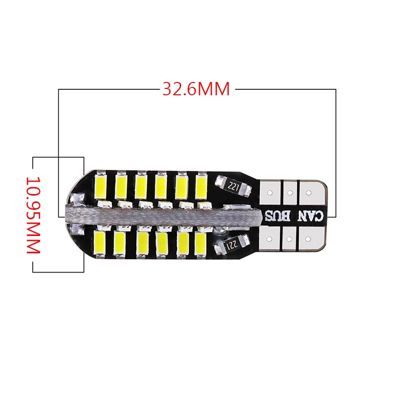 Светодиодная автомобильная лампа T10 3014 W5W Canbus без ошибок 48SMD для парковки заднего