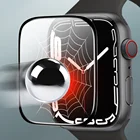 Мягкое стекло для Apple Watch Серия 7 6 SE 3 5 4 45 мм 41 мм 44 мм 40 мм 42 мм 38 мм 9D HD пленка защита для экрана Аксессуары для часов