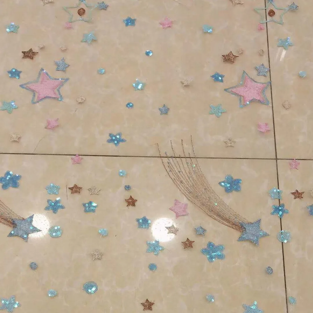 3/5/10yard Colorful Stars Sequin Embroidery Mesh Lace Fabric Tulle Material for Party Evening Dress Black White Grey By the Yard - купить по