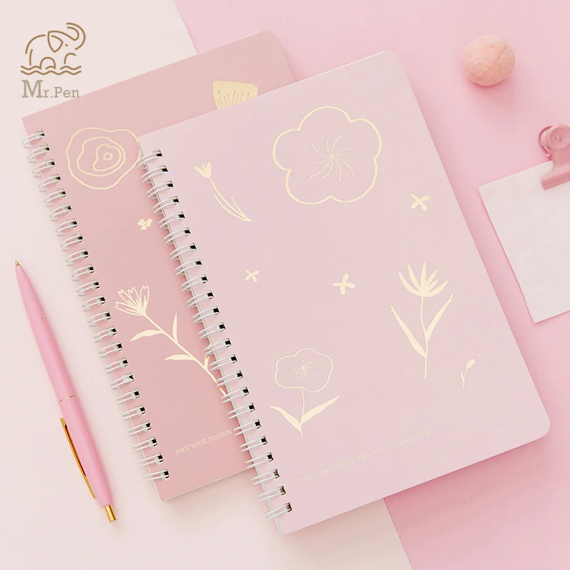 Kawaii Канцелярские Cherry Blossom Обложка A5 книга со спиралью катушка ноутбук To-Do выстроились Sketchbook для школьные принадлежности 80 листов
