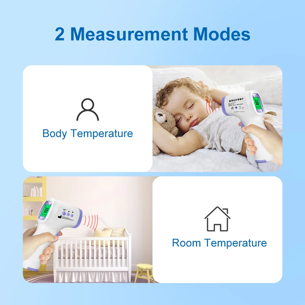 Цифровой инфракрасный термометр Бесконтактный ЛОБНЫЙ домашний монитор