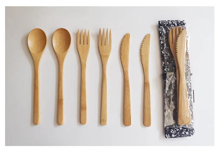 Набор столовых приборов из бамбука 3 шт./компл.|Столовые сервизы| |