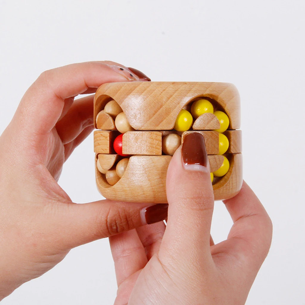 

Непоседа игрушка деревянный куб из бисера головоломка любан замок снятие стресса Возраст 3 +