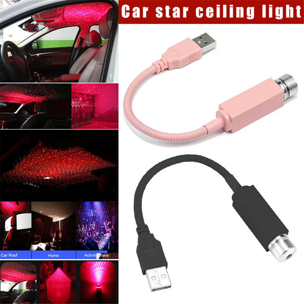 

Car USB Star Ceiling Light Car Roof Lights USB Night Light Romantic Atmosphere