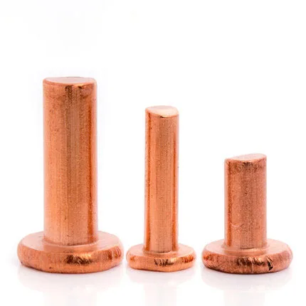 3 шт M6 медные заклепки с плоской головкой Твердые ударные клепки стучать