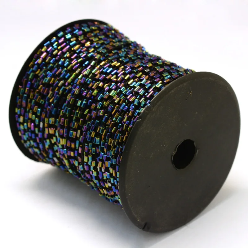 Около 100 ярдов/рулон позолоченные бусины шнуры из полиэстера 1 5 ~ 3X 2 мм катушки