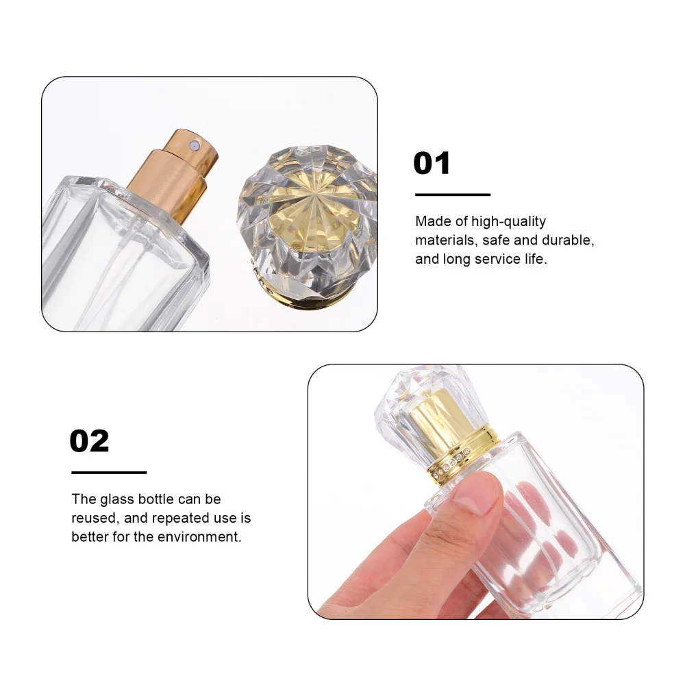 

1Pc 50ml Empty Bottle Travel Lotion Container Perfume Dispenser (White)