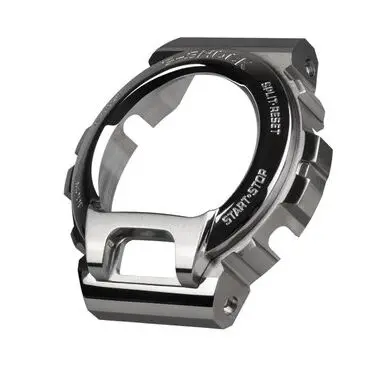 silver color Высокое качество нержавеющей стали металлические часы ободок для DW-6900 выбор цветов - Цвет: silver color
