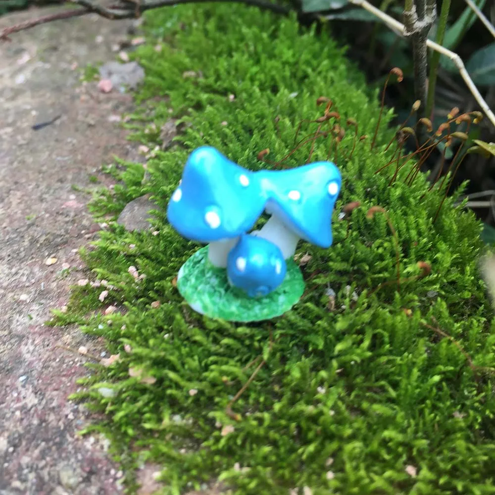 Мини смолы гриб ремесла Фея Сад миниатюрный орнамент украшения для террариума