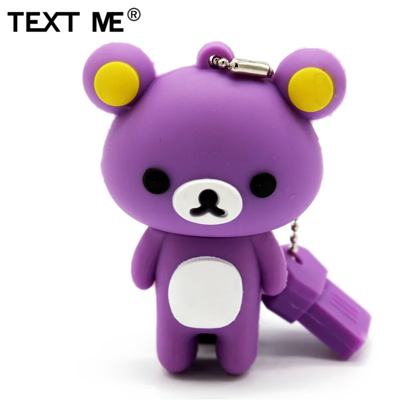 TEXT ME usb 2 0 USB stick8 цветной мини флеш-накопитель с медведем 4 ГБ 8 16 32 карта памяти |