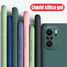 For Xiaomi Poco F3 X3 M3 M4 Pro Case Poco M3 M4 Pro 5G Redmi Note 9 10 11 Pro 10T Lite 9S 10 Cover Liquid Silicon TPU Phone Case
