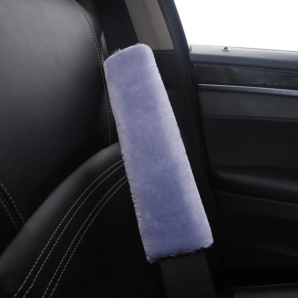 2 шт. Наплечные чехлы из искусственной овечьей шерсти для автомобильного ремня