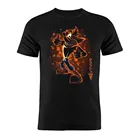 Мужская хлопковая футболка Crash Bandicoot, черная футболка