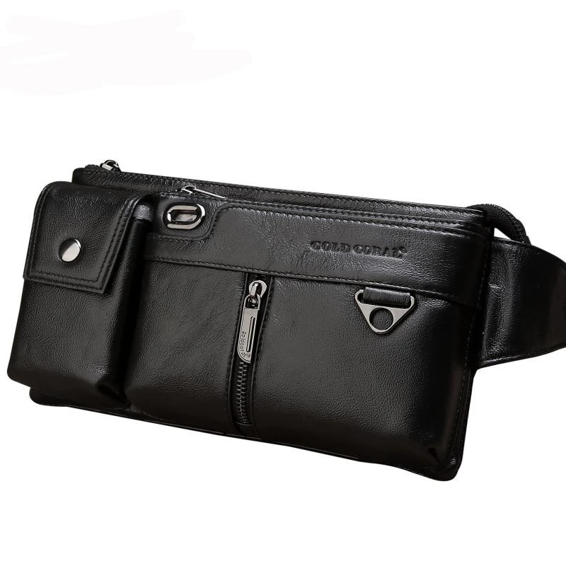 Поясная Сумка из воловьей кожи для мужчин ранцы сигарет карманные нагрудные