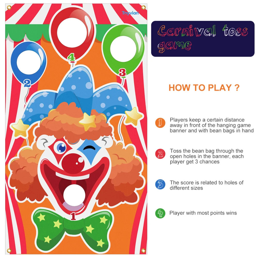 

Toyvian Play Bean Bags Game Beanbags Kids Children Tossing Game Throwing Bags for Party Cainival