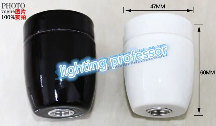 Подвеска Фарфоровый Патрон для лампы E27 Edison светильник держатель Винтаж цоколь |