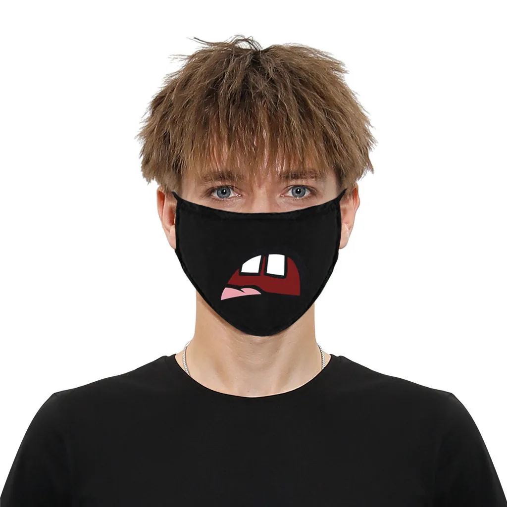 

5PCS Cotton Facemask Dustproof Windproof Protective Mask Mascarilla Anime Printing Washable Mascarillas Breathable Masque