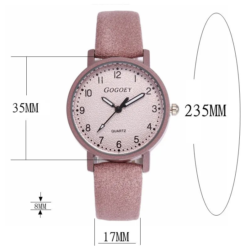 

Quartz Ladies Fashion Watch Pink Leather Women Clock Dress Drop Shipping Nice Mujer Bayan Kol Saati Montre Feminino For Student