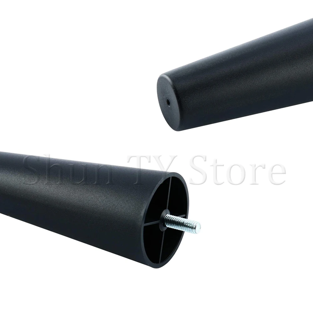 

4 Pcs Multi-size Plastic Furniture Legs Round Tapered With M8 Bolts For Couch Cabinet Bed TV Cabinet Matte Process