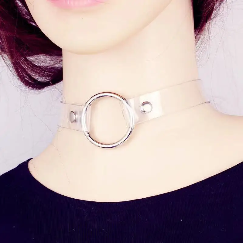 

New hot sale original Japan Harajuku transparent punk round necklace collar female neckband clavicle necklace short