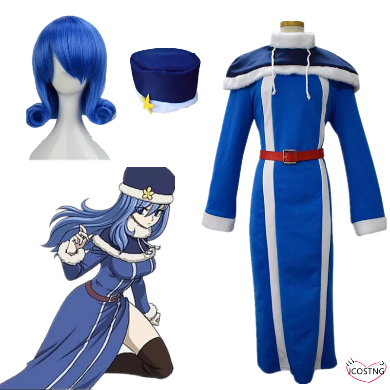 Аниме косплей костюмы Фея хвост Juvia Lockser Bule платье для женщин Девочка Хэллоуин