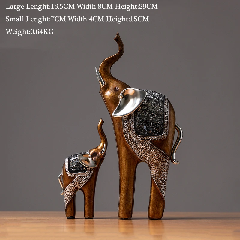 

Creative Arts and Crafts African Elephant Sculpture Modern Home Decoration Nordic Decoration Home Living Room Decoration Car D