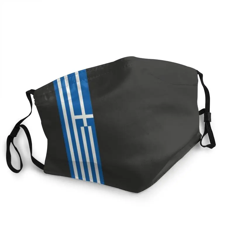 

Greece Stripe Flag Mask Anti Haze Dustproof Breathable Face Mask Protection Cover Unisex Respirator Mouth-Muffle