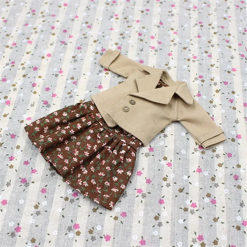 

Outfits for Blyth doll Green and Brown dress and coat for the JOINT body cool dressing 1/6 JBD ICY DBS