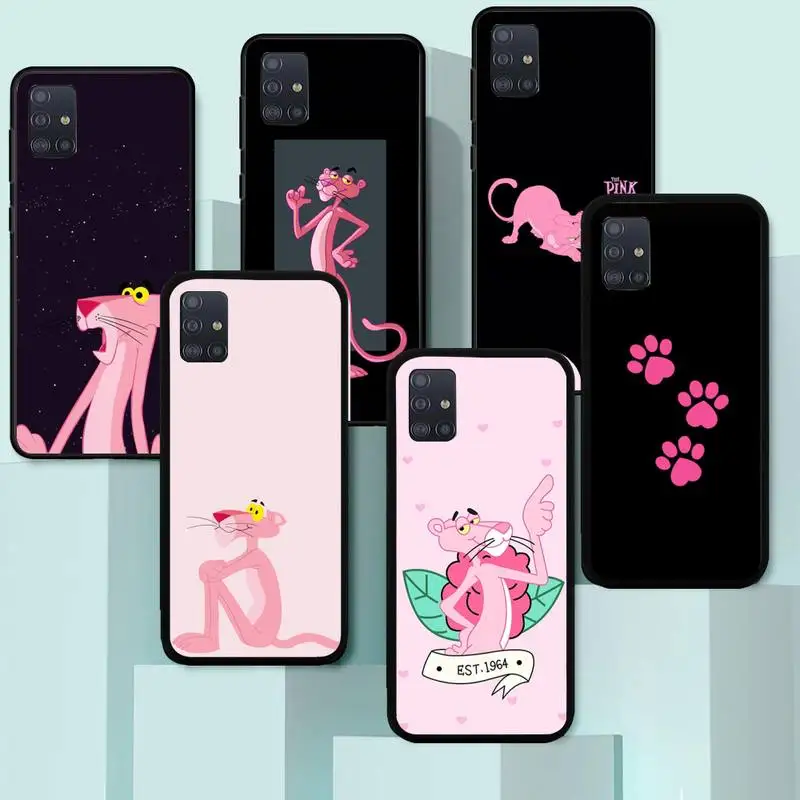 

Pink Panter cartoon cute Bling Cute Phone Case for Samsung A20 A10 A50 A51 A52 A70 A750 A720 A530 2018 lite cover Funda