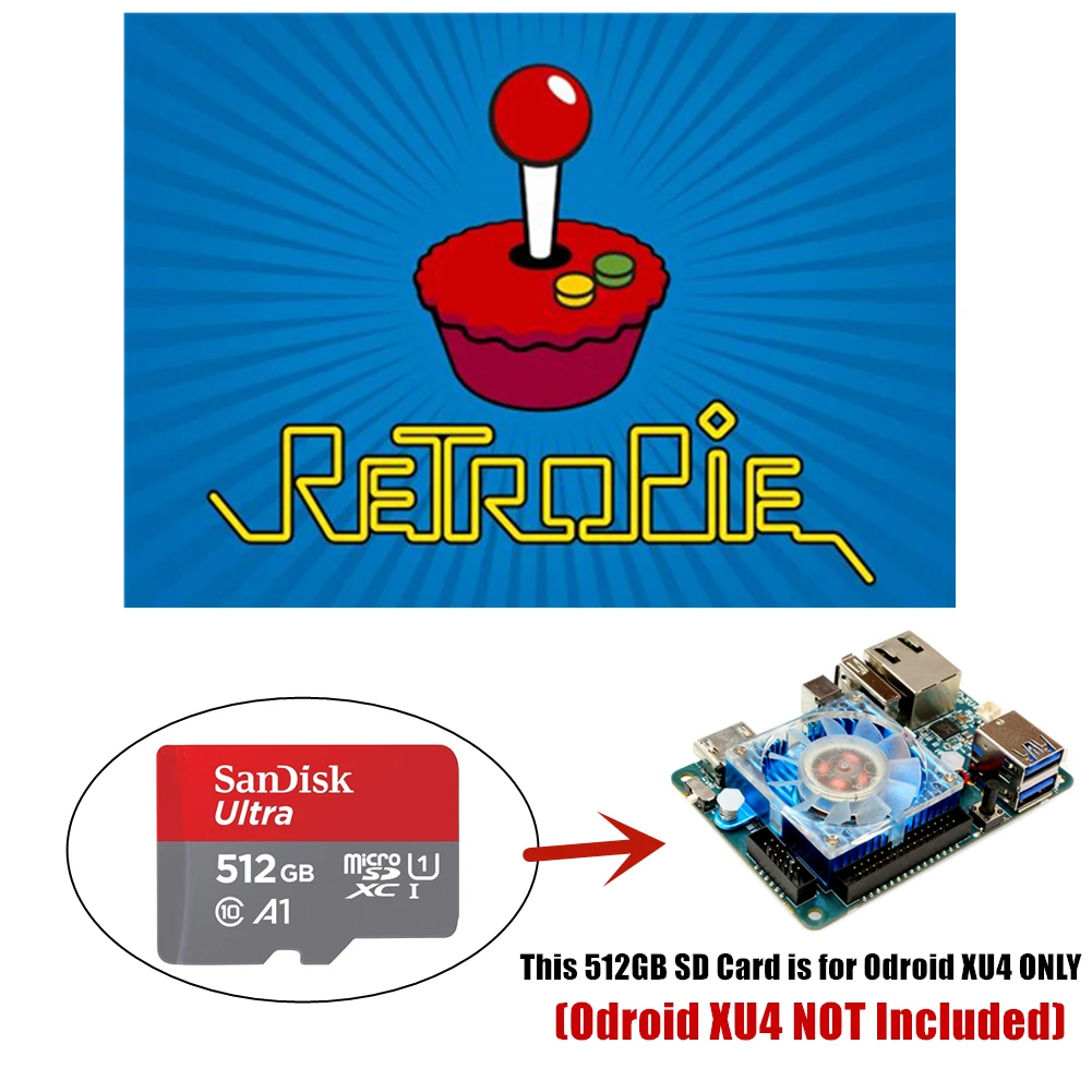 512 GB Ora v1.65 Retropie SD Card - Sega Saturn PSP N64 Naomi. For ODROID XU4 20 000+ Preloaded Games 3D boxart | Электроника