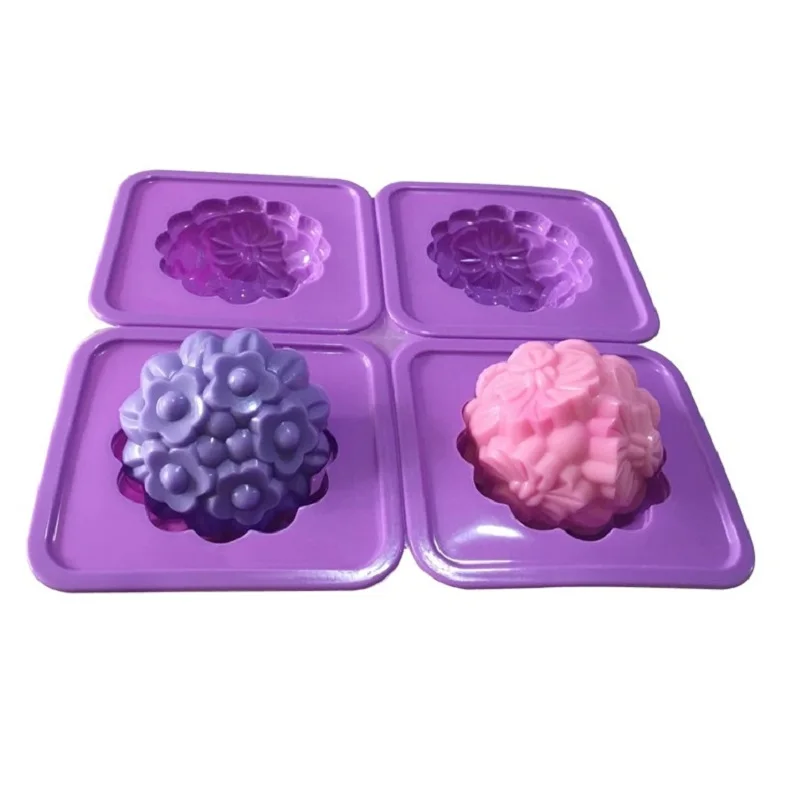 Силиконовая форма для мыла с 4 отверстиями выпечки тортов ручной работы шоколада