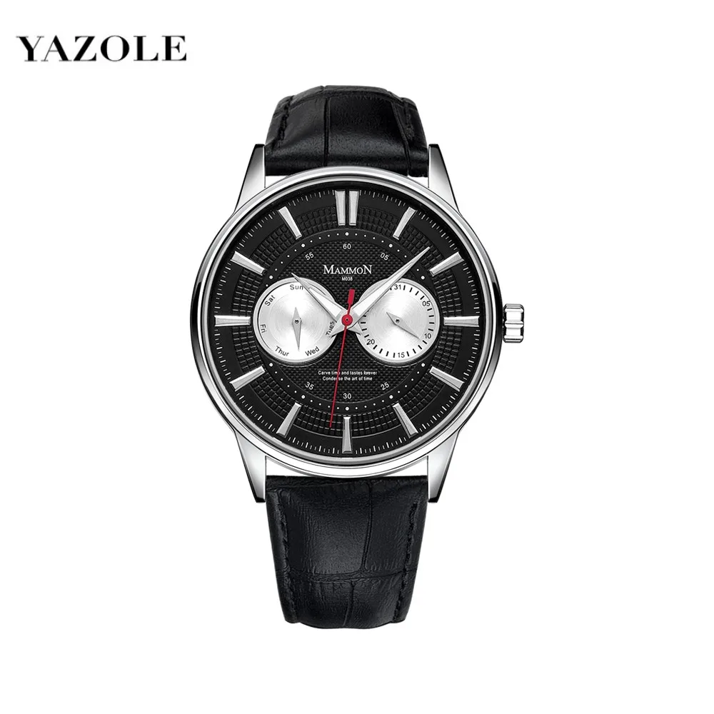 

YAZOLE 2020 Brand New Business Men Watch Practical Week Calendar Luminous Hands Quartz Wristwatch Gifts Relogio Masculino M038